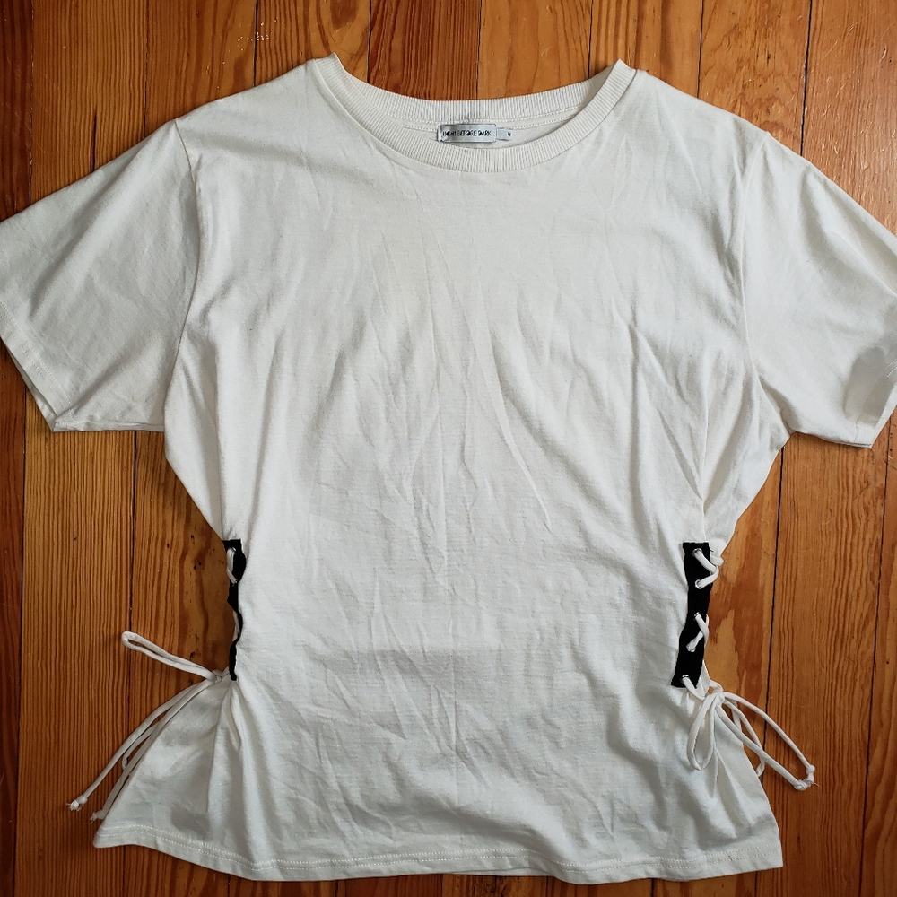 Light Before Dark Side-Tie T-Shirt